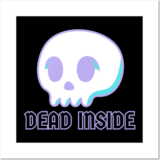 Dead Inside Pastel Skull Posters and Art